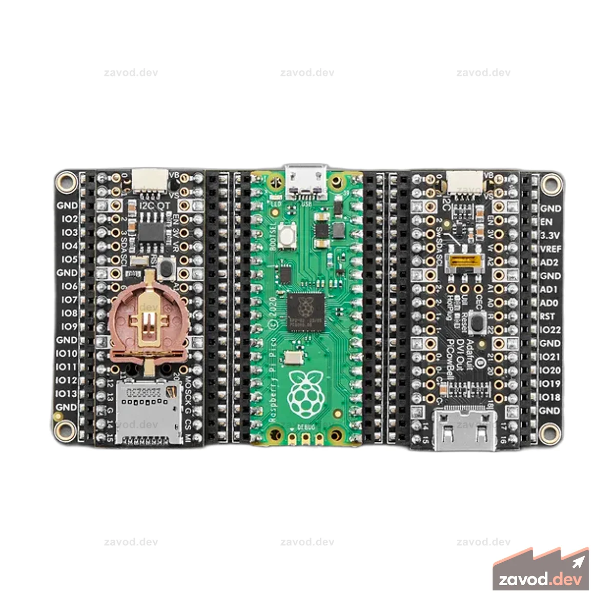 Adafruit Proto Tripler PiCowbell для Pico и PicoW