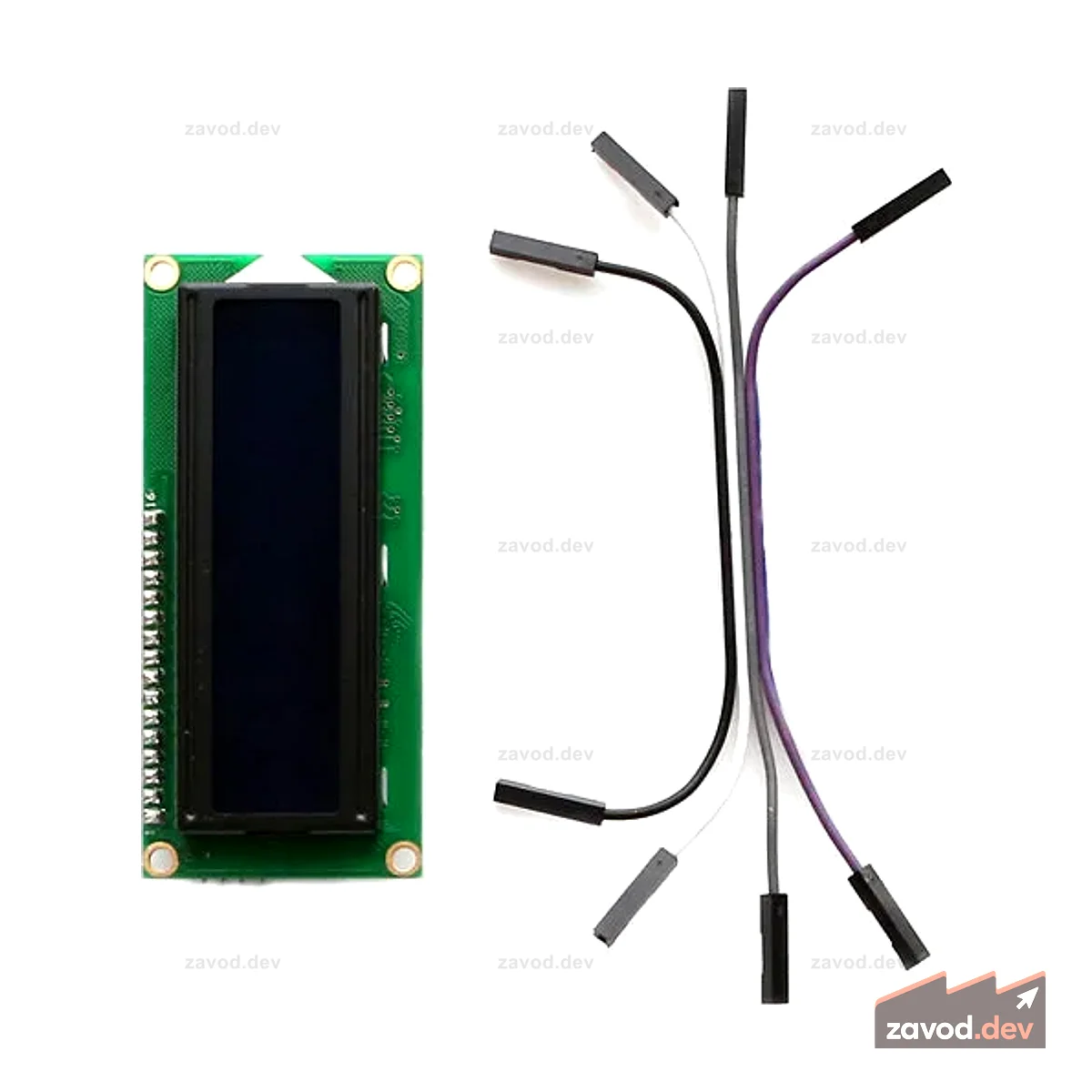 ЖК-дисплей 16x2 с комплектом I2C
ОСНОВНЫЕ ХАРАКТЕРИСТИКИ