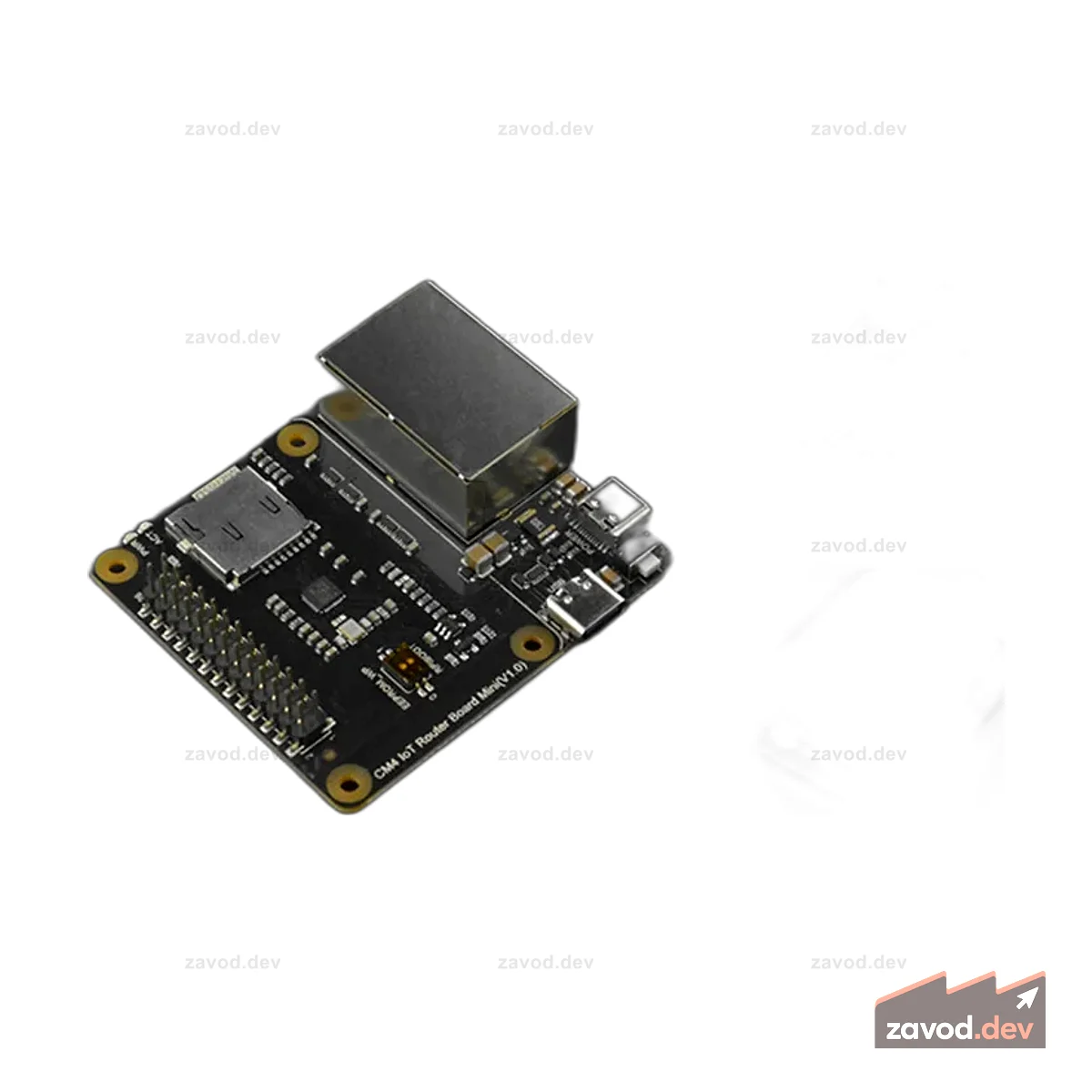 Миниатюрная несущая плата маршрутизатора Интернета вещей Raspberry Pi CM4 с корпусом и PiTray mini