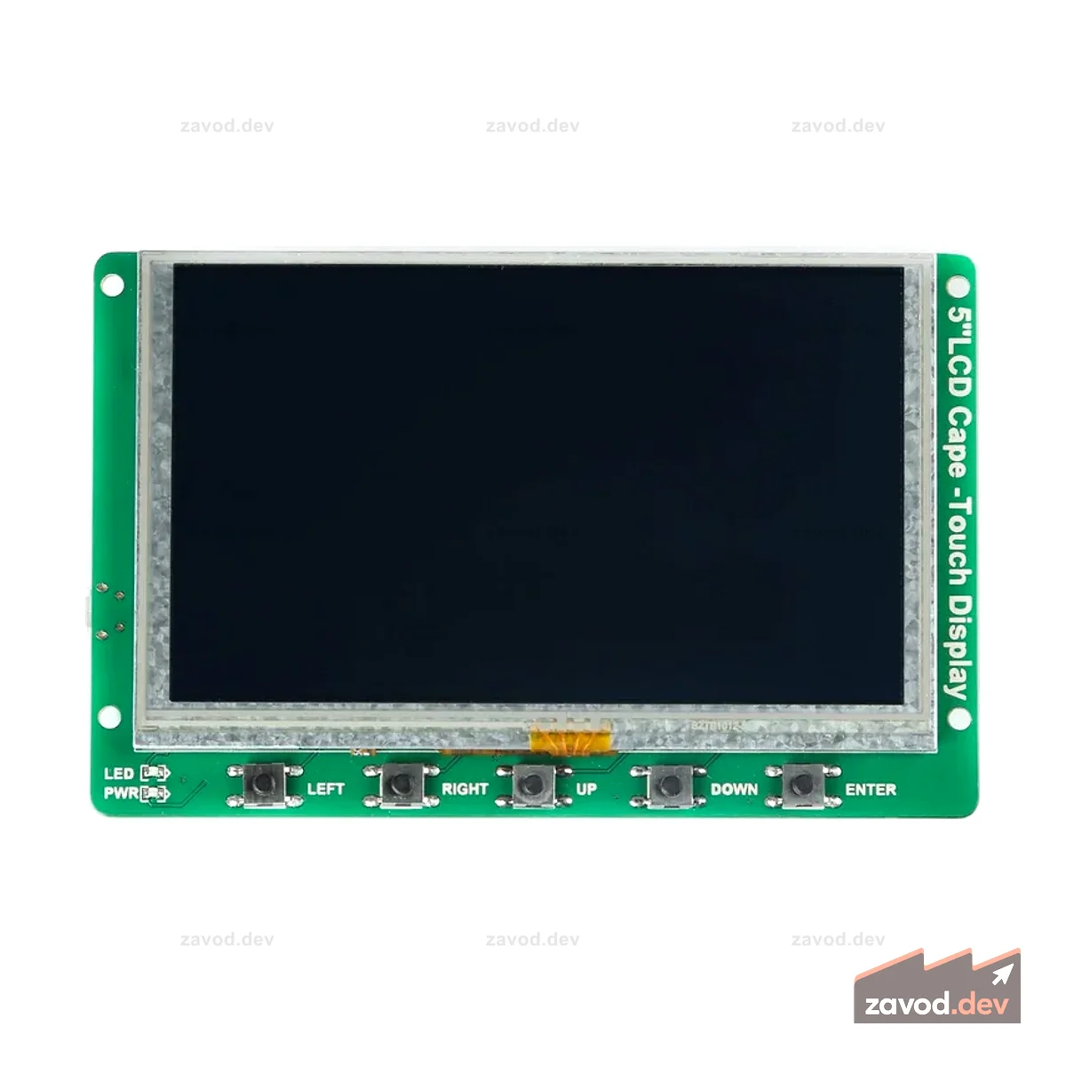 Зелёная накидка Seeed Studio BeagleBone® с 5-дюймовым ЖК-дисплеем и резистивным сенсорным экраном