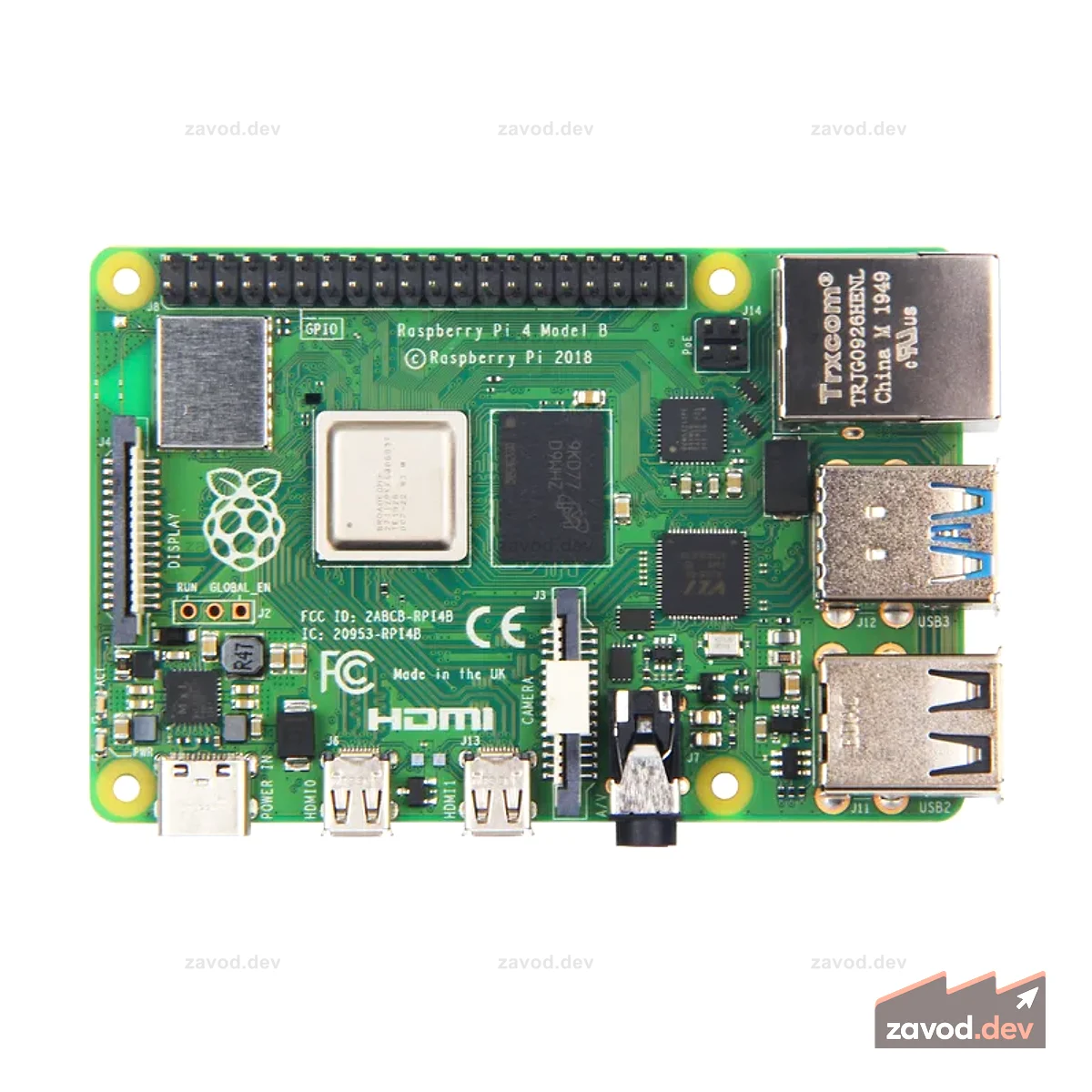 Компьютер Raspberry Pi 4, модель B, 2 ГБ, V1.2