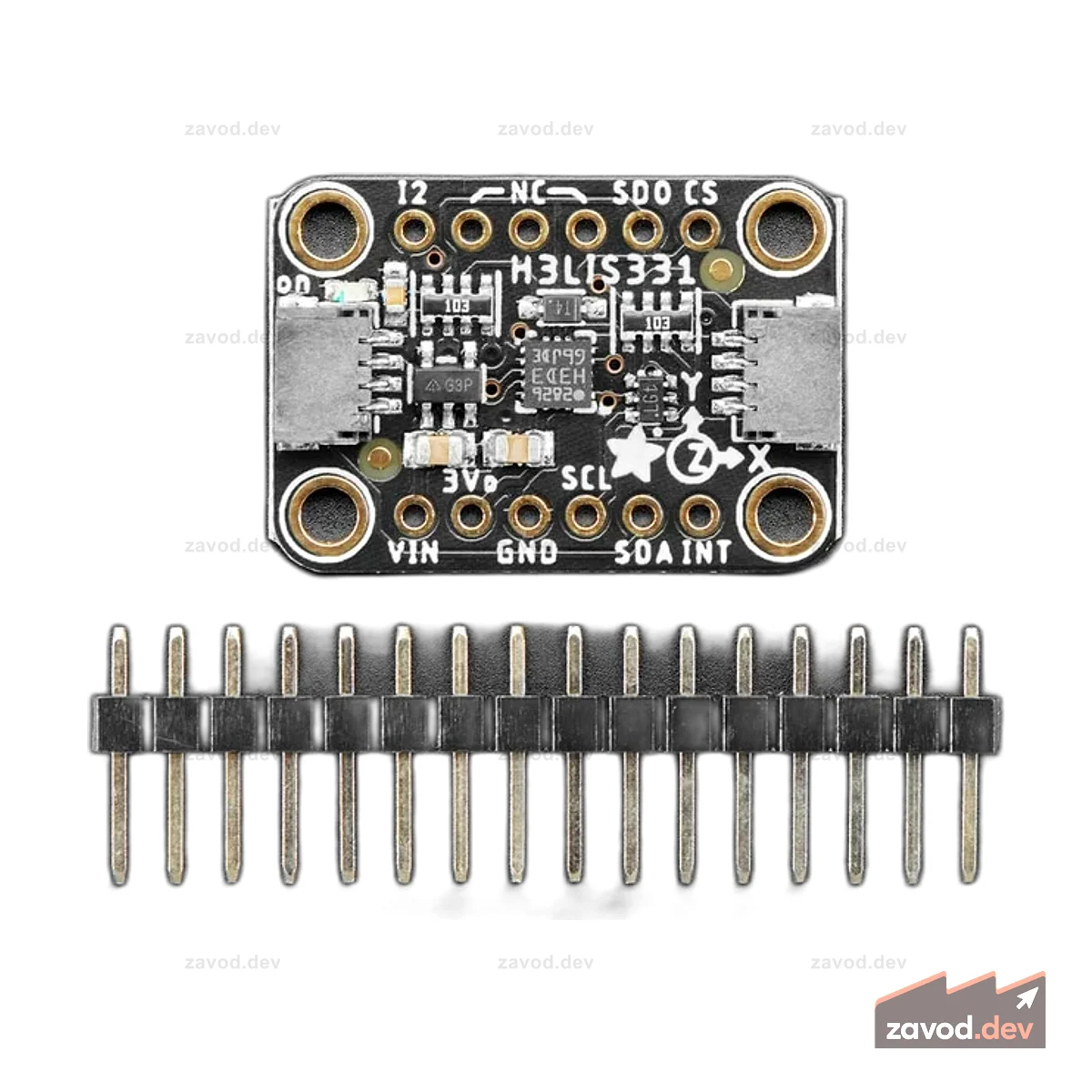 Adafruit H3LIS331 Трехосный акселерометр сверхвысокого диапазона STEMMA QT / Qwiic