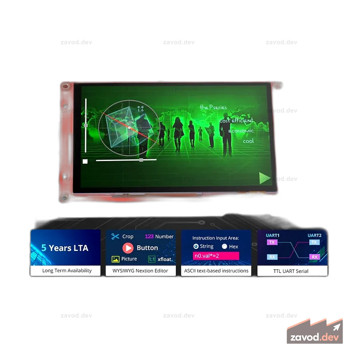 Nextion NX4827P043-011C 4,3-дюймовый сенсорный дисплей HMI (IPS) Kapazitiver Touch