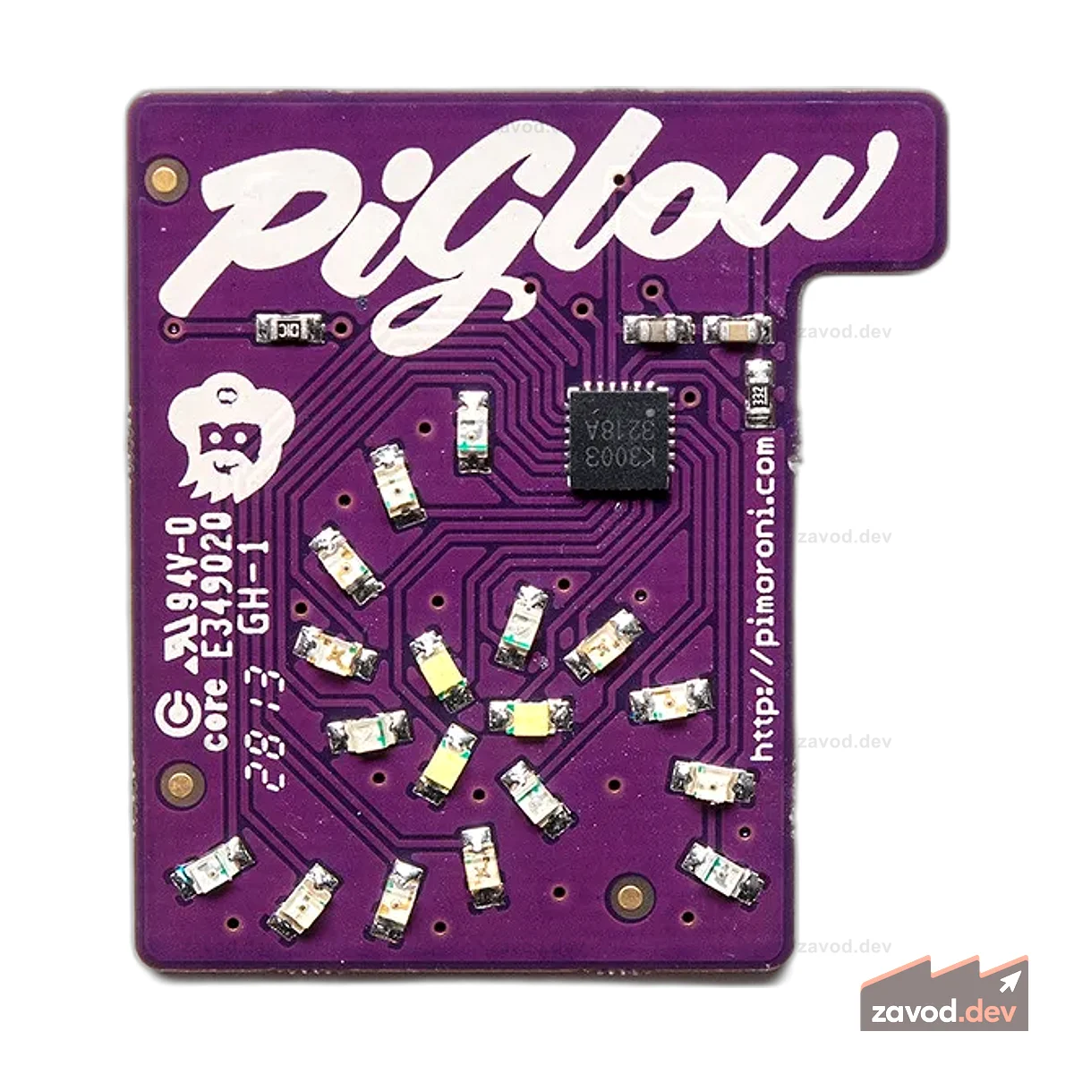 Светодиодная надстройка PiGlow для Raspberry Pi