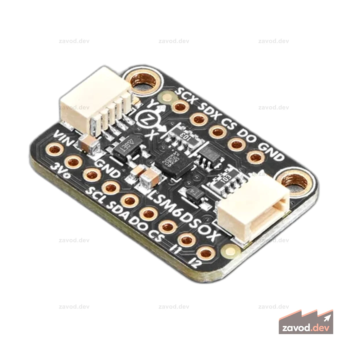 Adafruit LSM6DSOX Акселерометр и гироскоп с 6 степенями свободы — STEMMA QT / Qwiic
