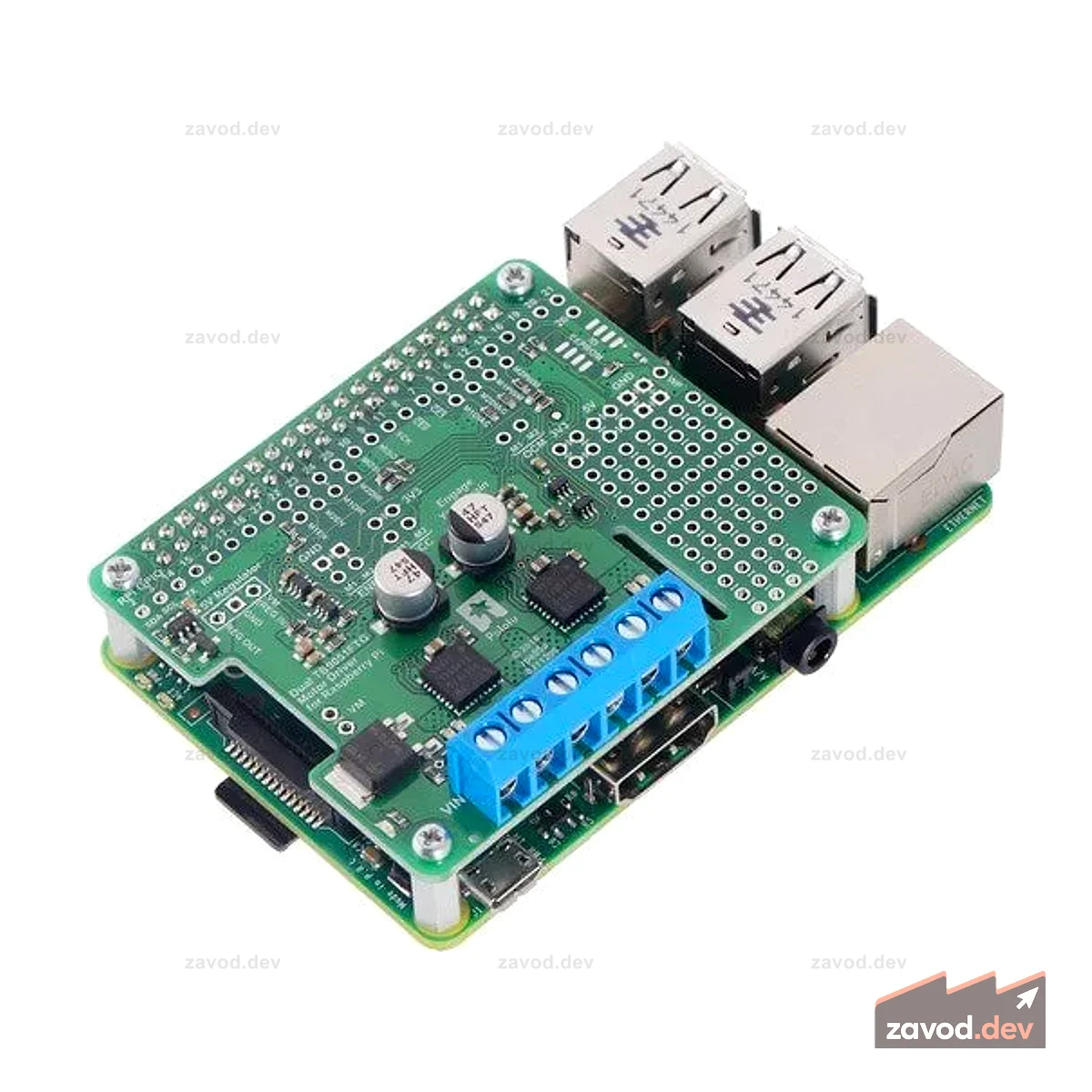 Драйвер двигателя Dual TB9051FTG для Raspberry Pi (неполный комплект)