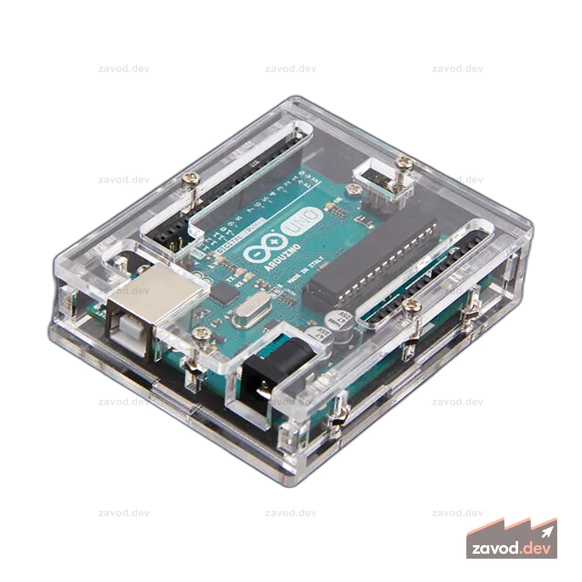 Акриловый корпус Arduino UNO R3 — прозрачный