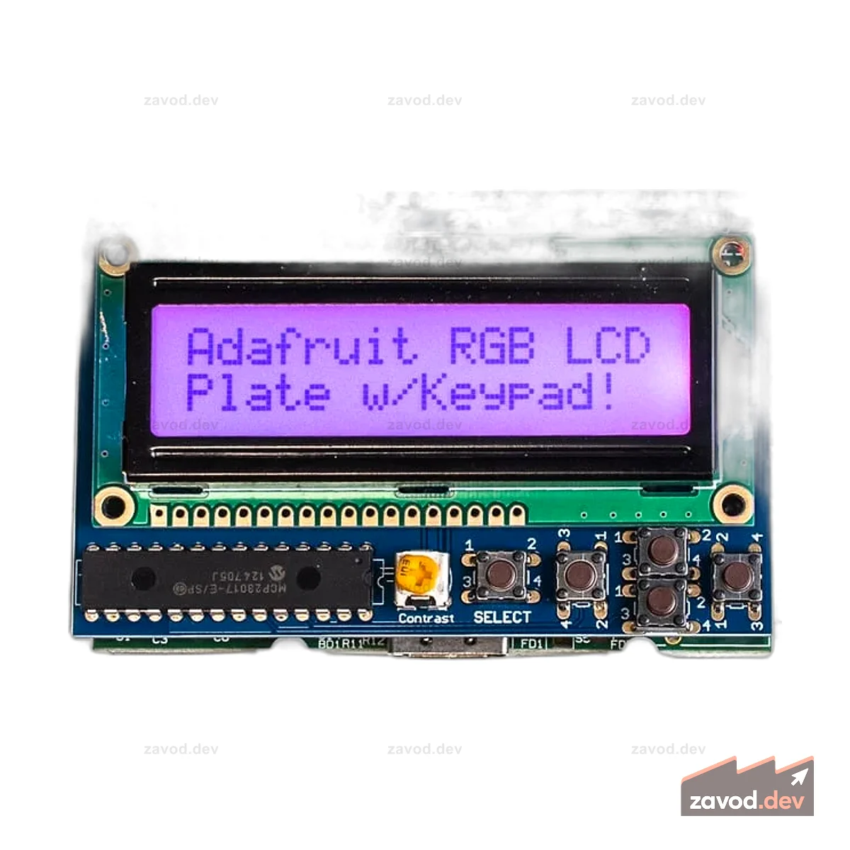 Комплект Adafruit RGB Positive 16x2 с ЖК-дисплеем и клавиатурой для Raspberry Pi