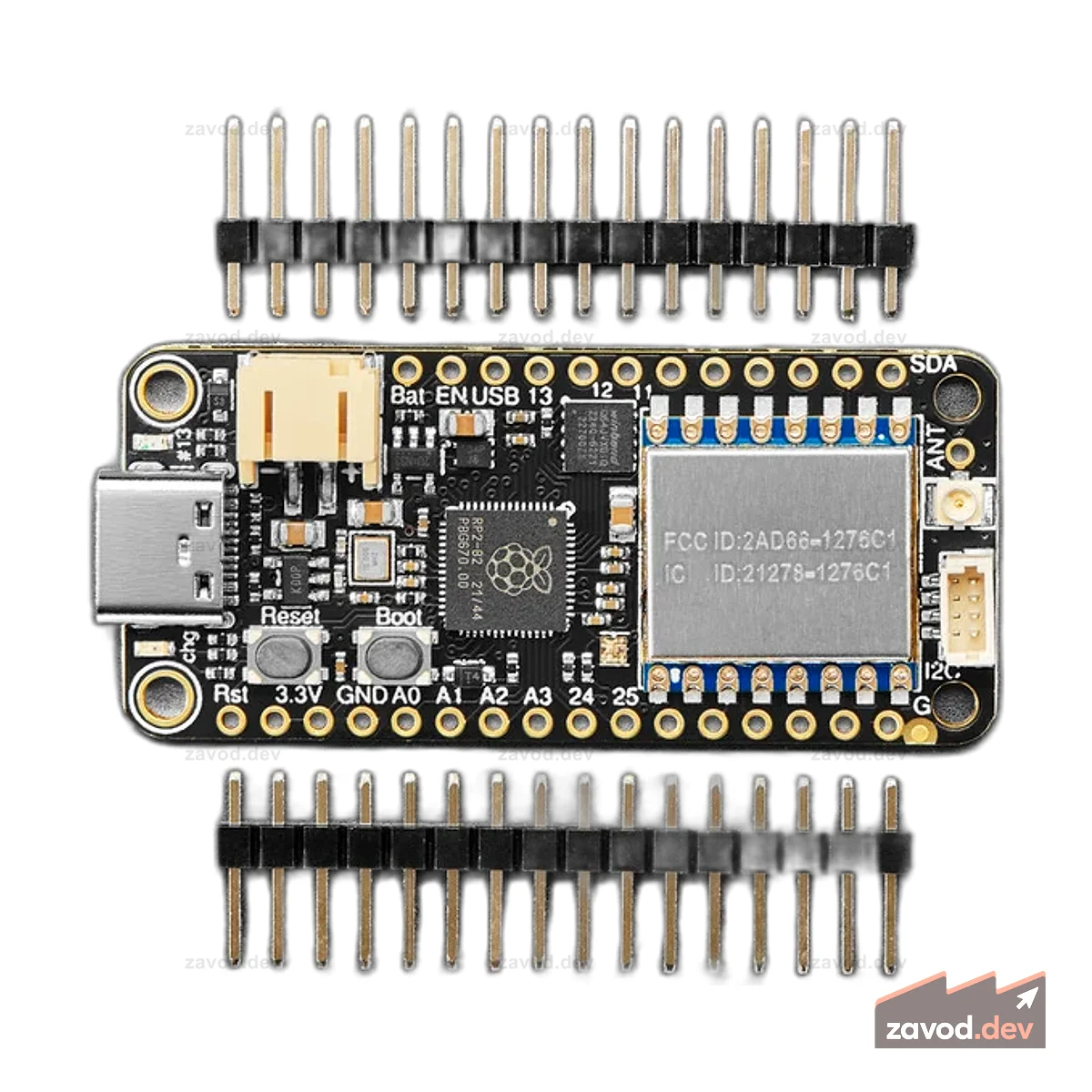 Adafruit Feather RP2040 с радио RFM95 LoRa — 915 МГц RadioFruit и STEMMA QT