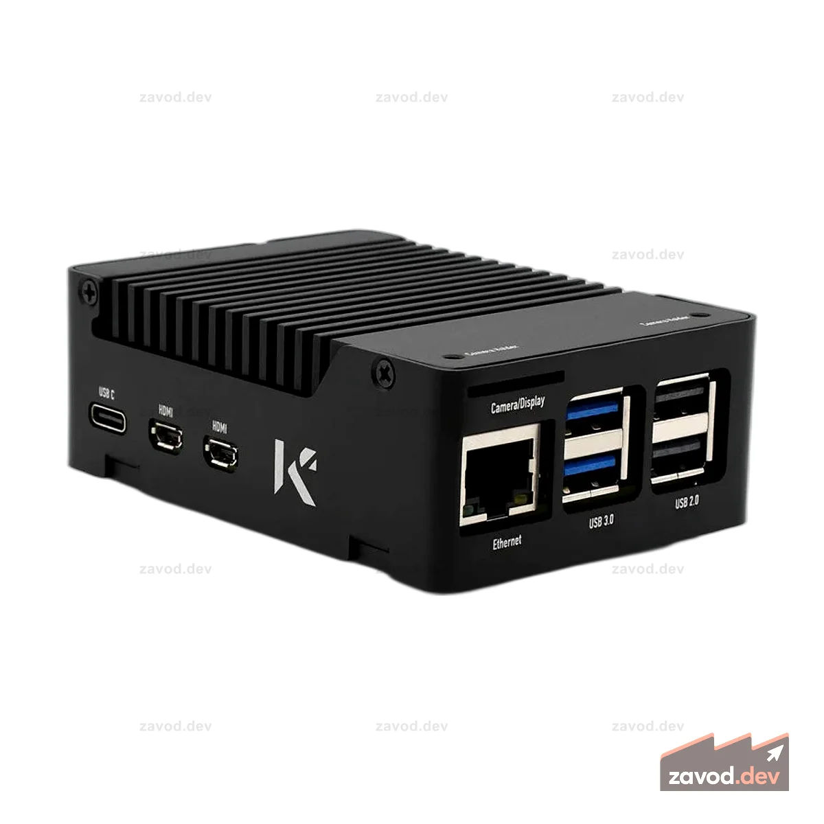 KKSB Raspberry Pi 5 Корпус с алюминиевым радиатором для бесшумного пассивного охлаждения
