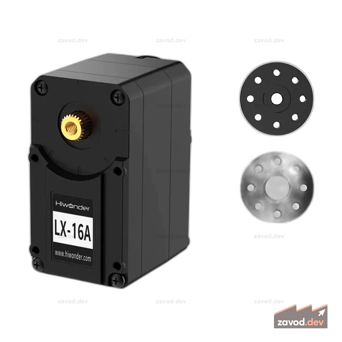 Hiwonder LX-16A Сервопривод с последовательной шиной и цельнометаллическим механизмом с функцией обратной связи в реальном времени для радиоуправляемого робота (угол управления 240)