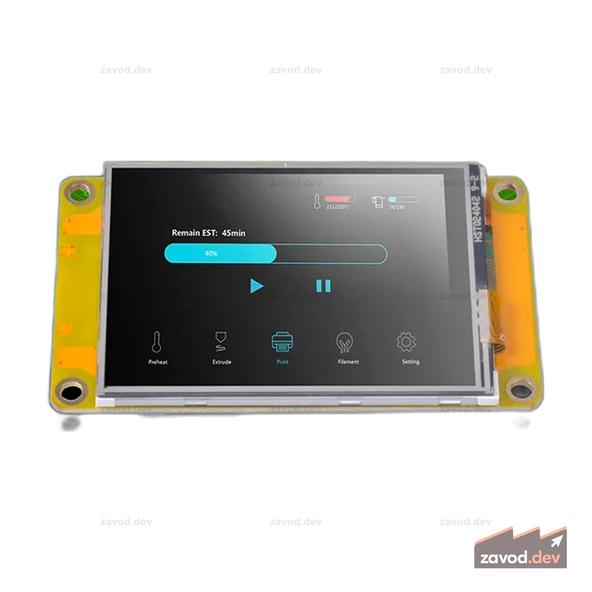 Nextion NX3224F024 2,4-дюймовый компактный HMI-TFT-дисплей серии Discovery с микроконтроллером 64 МГц