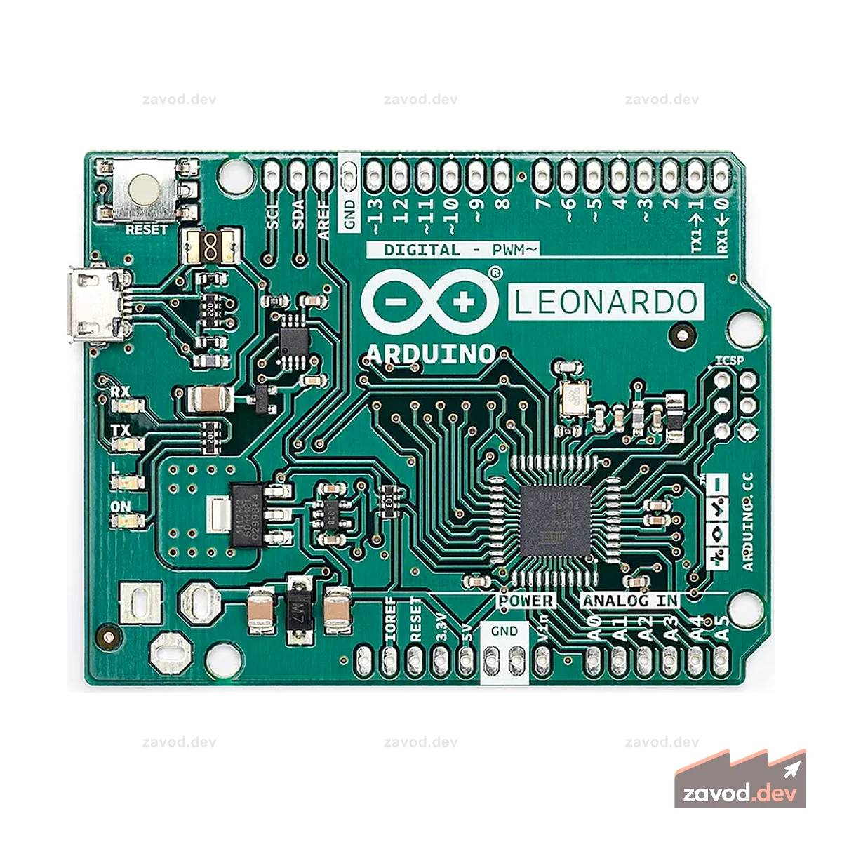 Arduino Leonardo без разъемов
