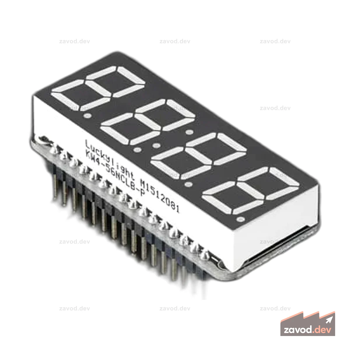 Adafruit 0,56-дюймовый 4-значный 7-сегментный дисплей FeatherWing - красный