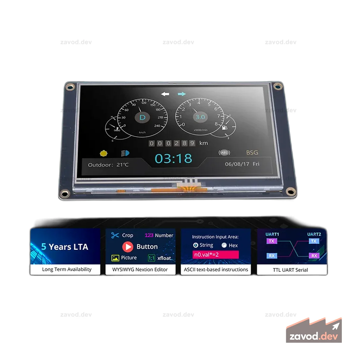 Nextion Enhanced NX4827K043 4,3-дюймовый сенсорный дисплей HMI (IPS)