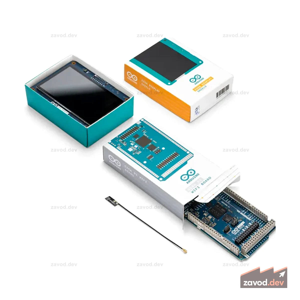Оригинальный Arduino GIGA R1 WiFi с экраном GIGA Display Shield