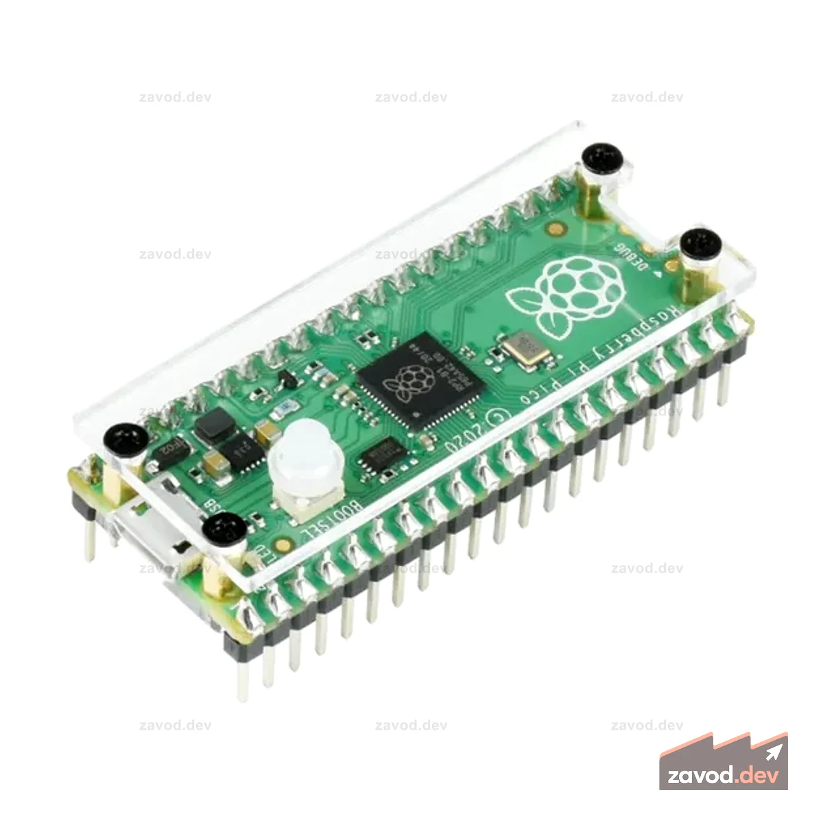 Прозрачный акриловый защитный чехол для Raspberry Pi Pico