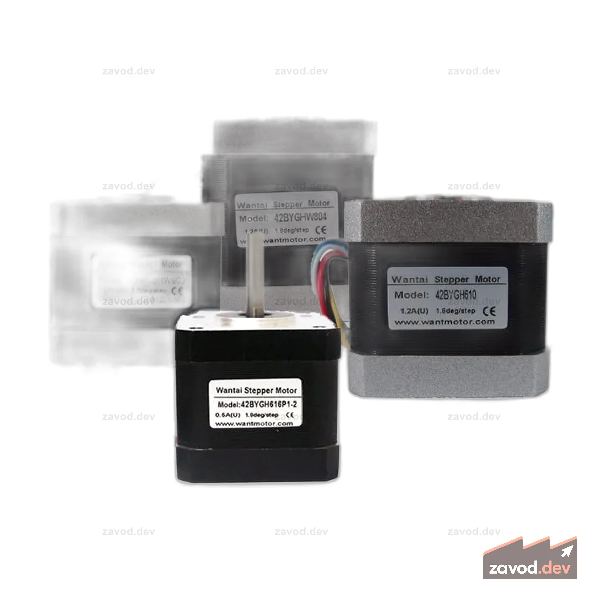 Шаговый двигатель Wantai Nema 17 3 кг-см 42BYGH610-1