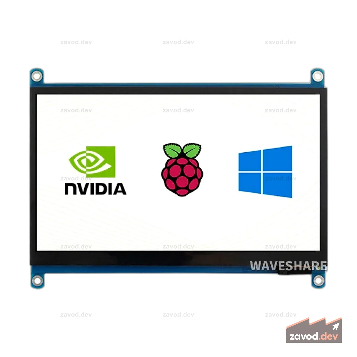 Waveshare 7-дюймовый сенсорный дисплей IPS HDMI USB с аудиосовместимостью с Raspberry Pi