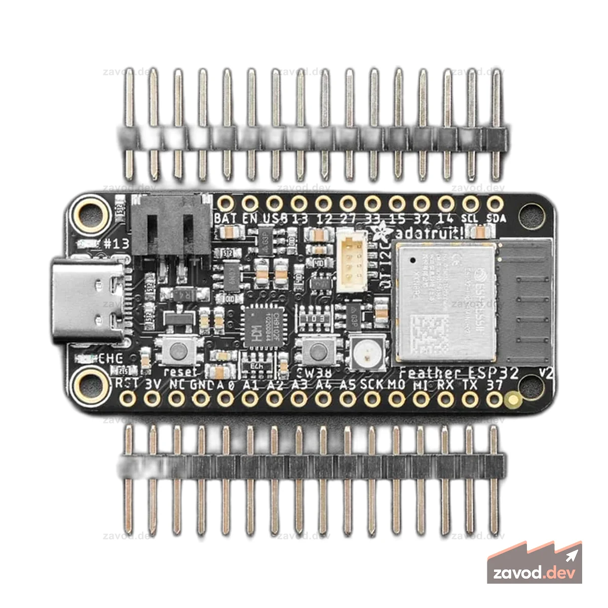 Adafruit ESP32 Feather V2 - 8 МБ флэш-памяти + 2 МБ PSRAM STEMMA QT