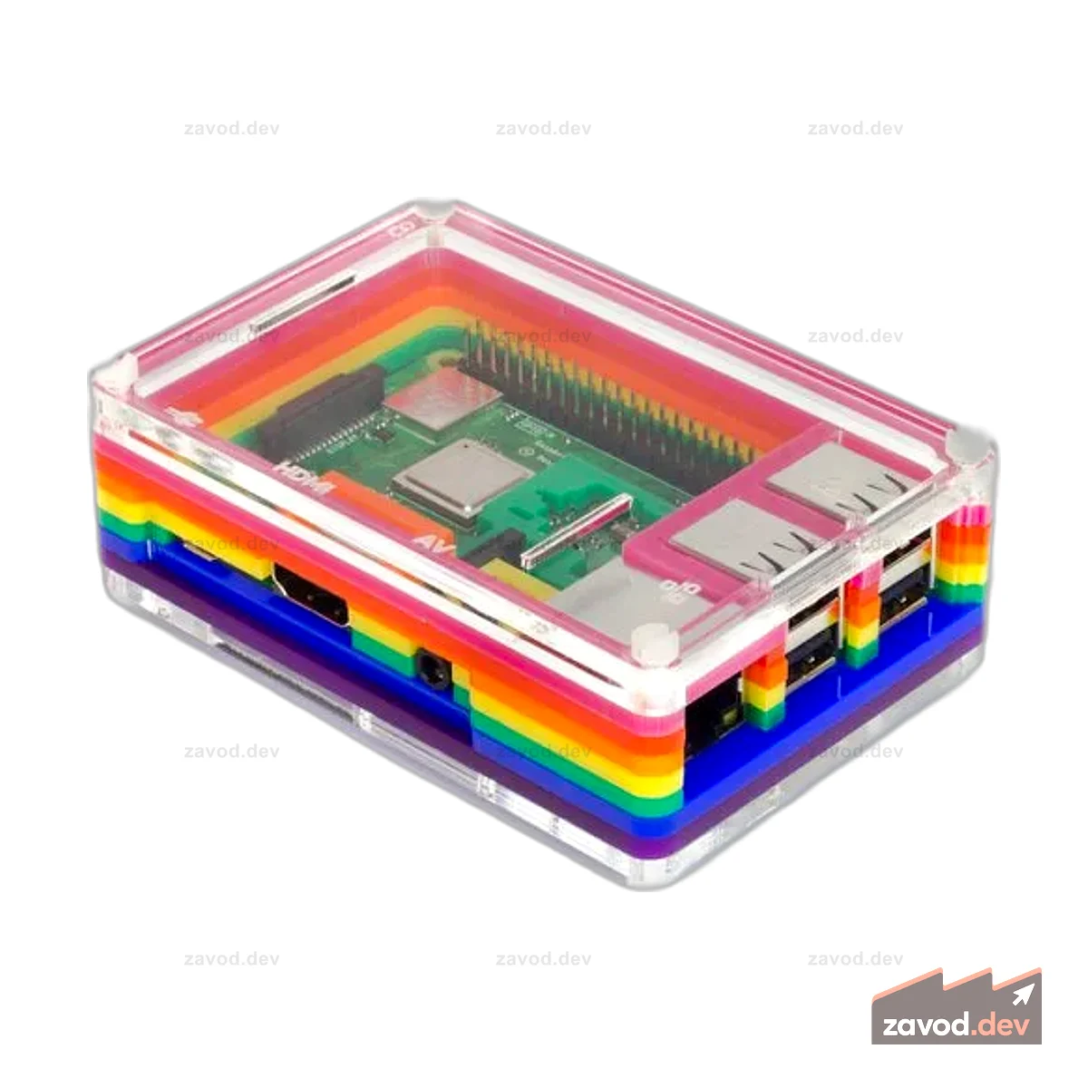 Raspberry Pi Pibow 3 B+ — Радуга