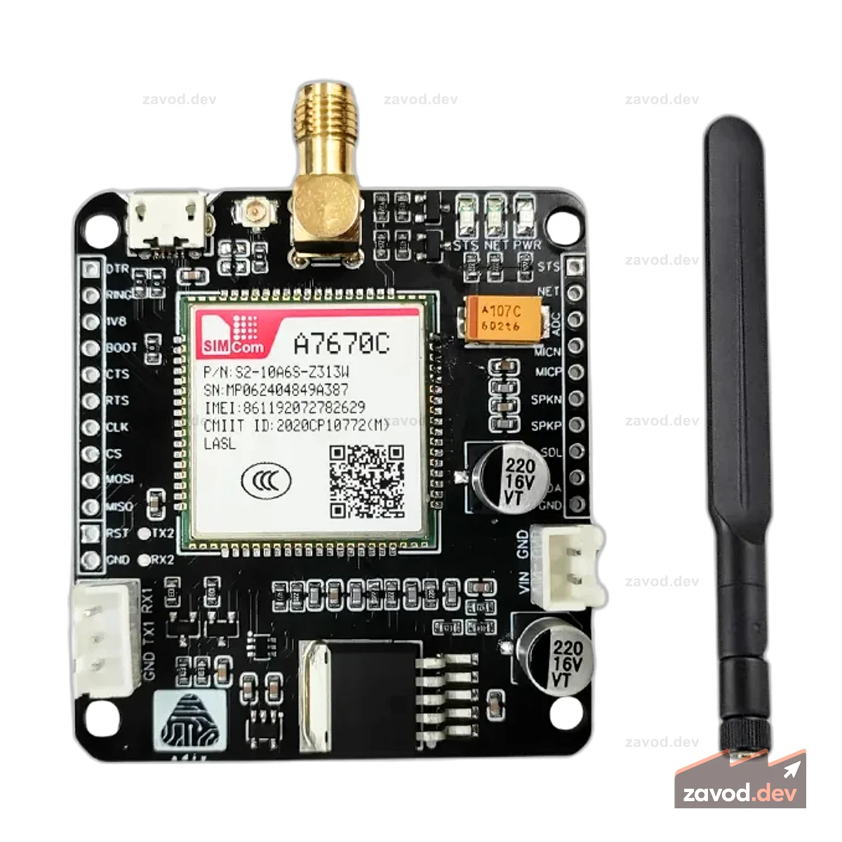 SIM A7670C Макетная плата 4G LTE с антенной 4G