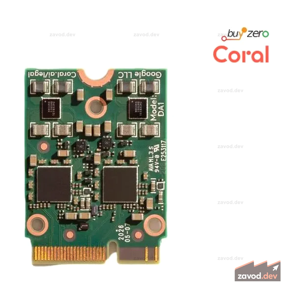 Ускоритель Google Coral M.2 с двойным краем TPU