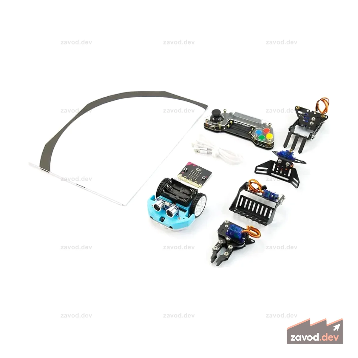 micro: Maqueen Lite (с micro:bit V2/скином/механиком/кабелем/геймпадом/картой треков)