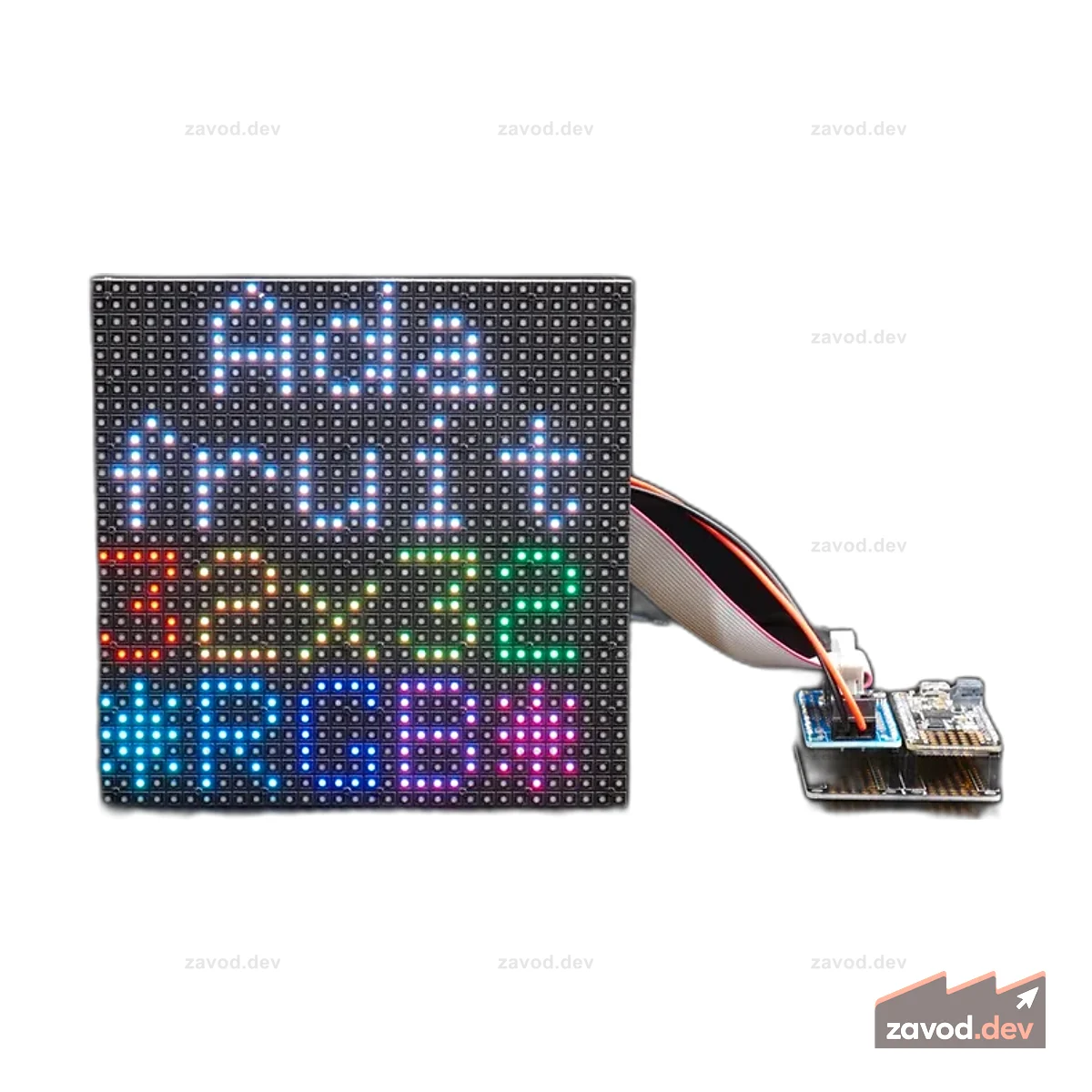 Комплект Adafruit RGB Matrix Featherwing — для перьев M0 и M4