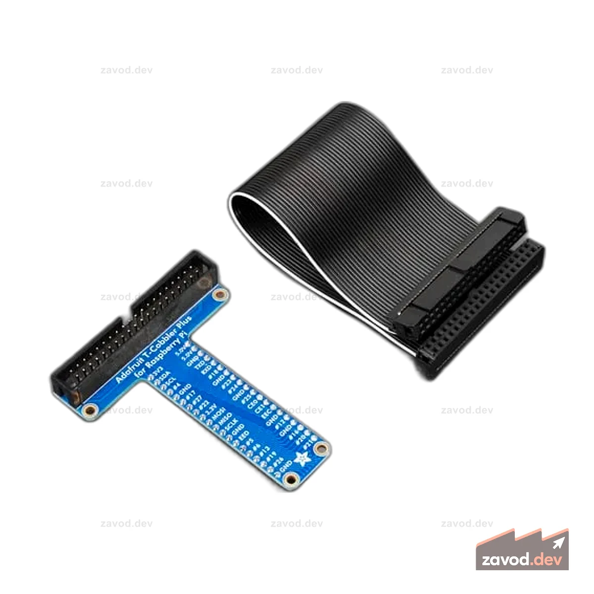 Собранный Pi T-Cobbler Plus — разводка GPIO