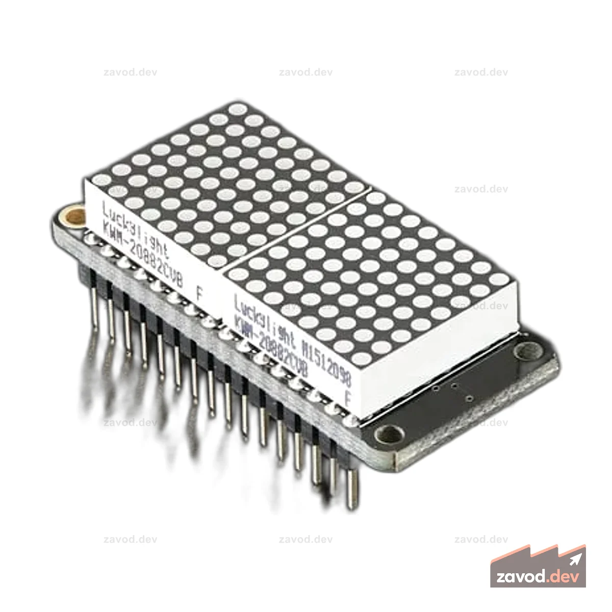 Комплект Adafruit 0,8 дюйма 8x16 со светодиодной матрицей FeatherWing - зеленый