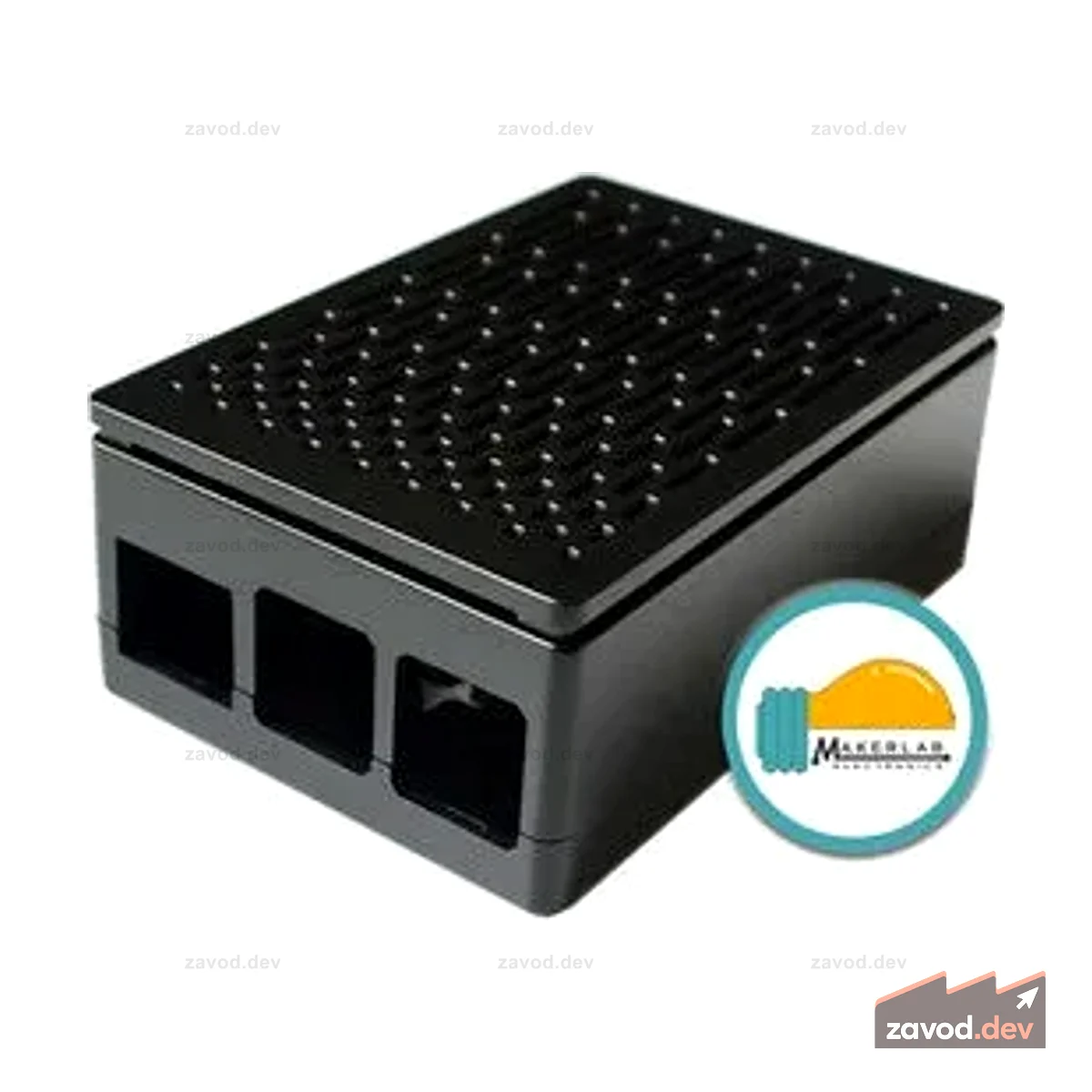 Стандартный корпус Raspberry Pi 4 Черный__ Корпус из АБС-пластика