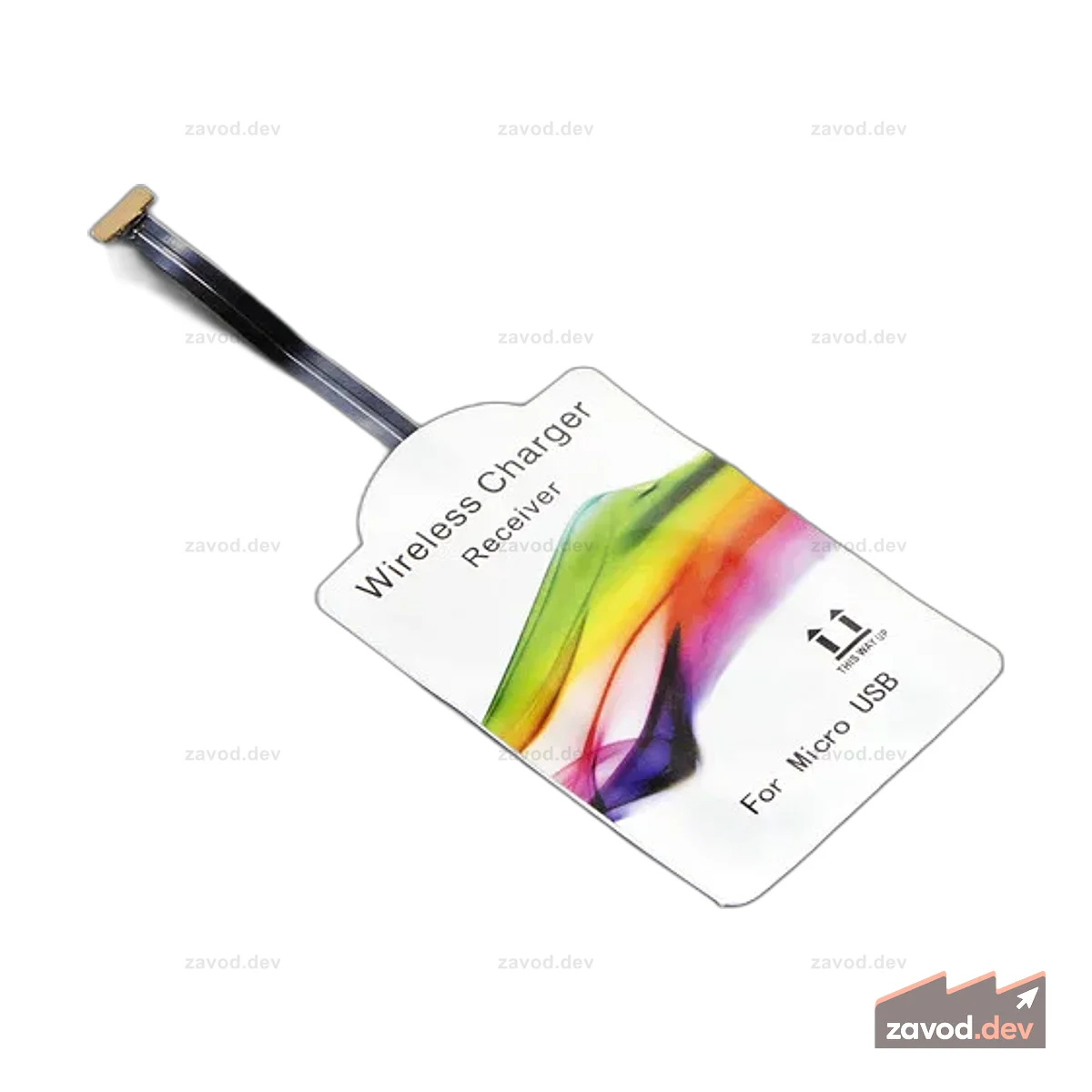 Универсальный модуль беспроводной зарядки Qi — передний разъем MicroUSB, 60 мм