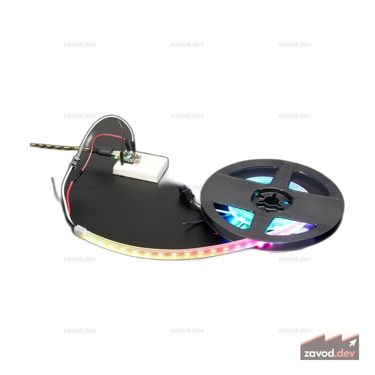 Adafruit NeoPixel Светодиодная боковая световая лента - черная 90 светодиодов