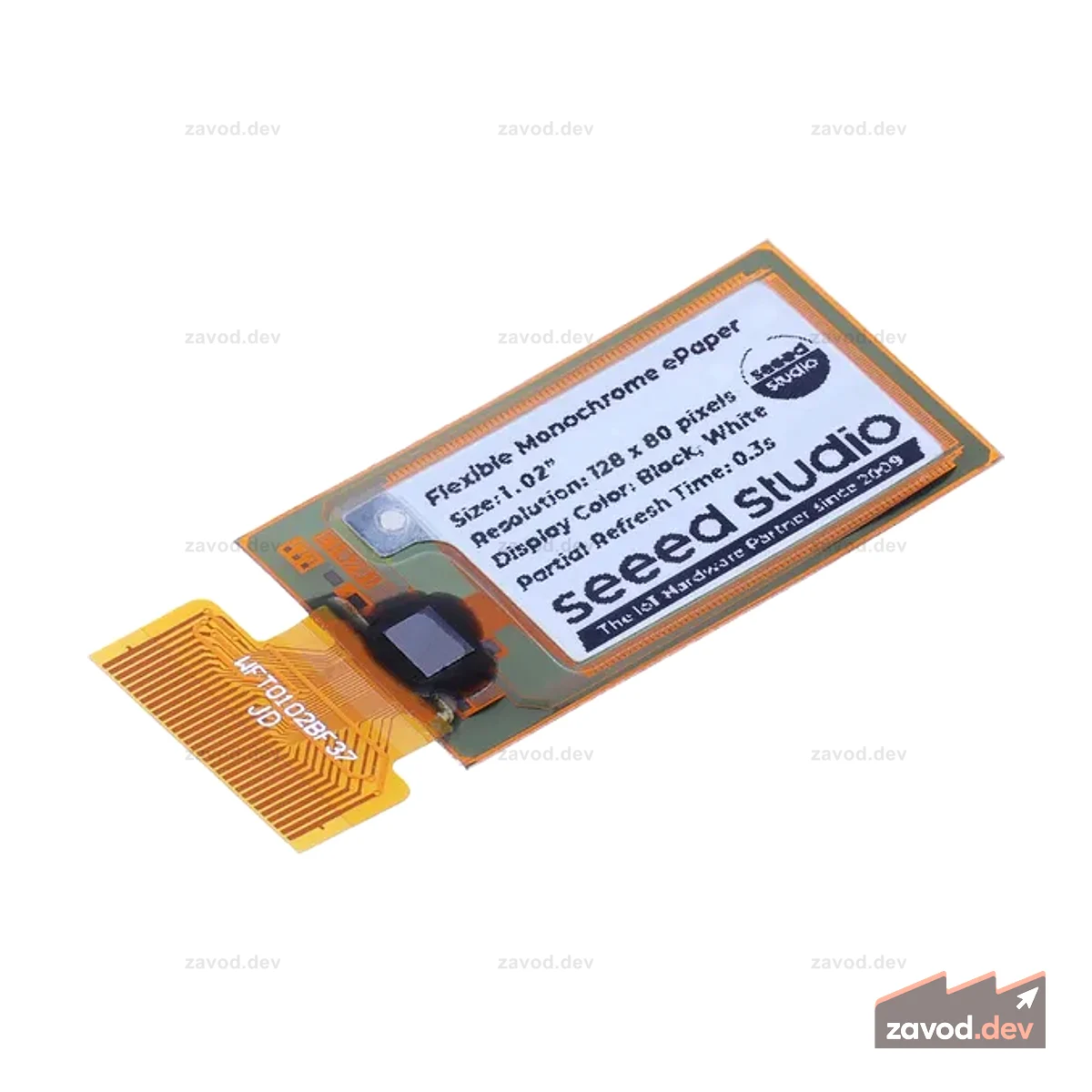 1,02-дюймовый гибкий монохромный дисплей eInk/ePaper с разрешением 128x80 пикселей, интерфейс SPI, поддержка XIAO/Arduino/STM32