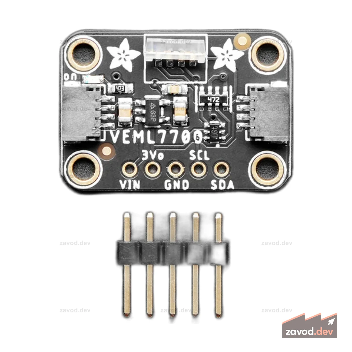 Прямоугольный датчик Adafruit VEML7700 Lux — датчик освещенности I2C STEMMA QT / Qwiic