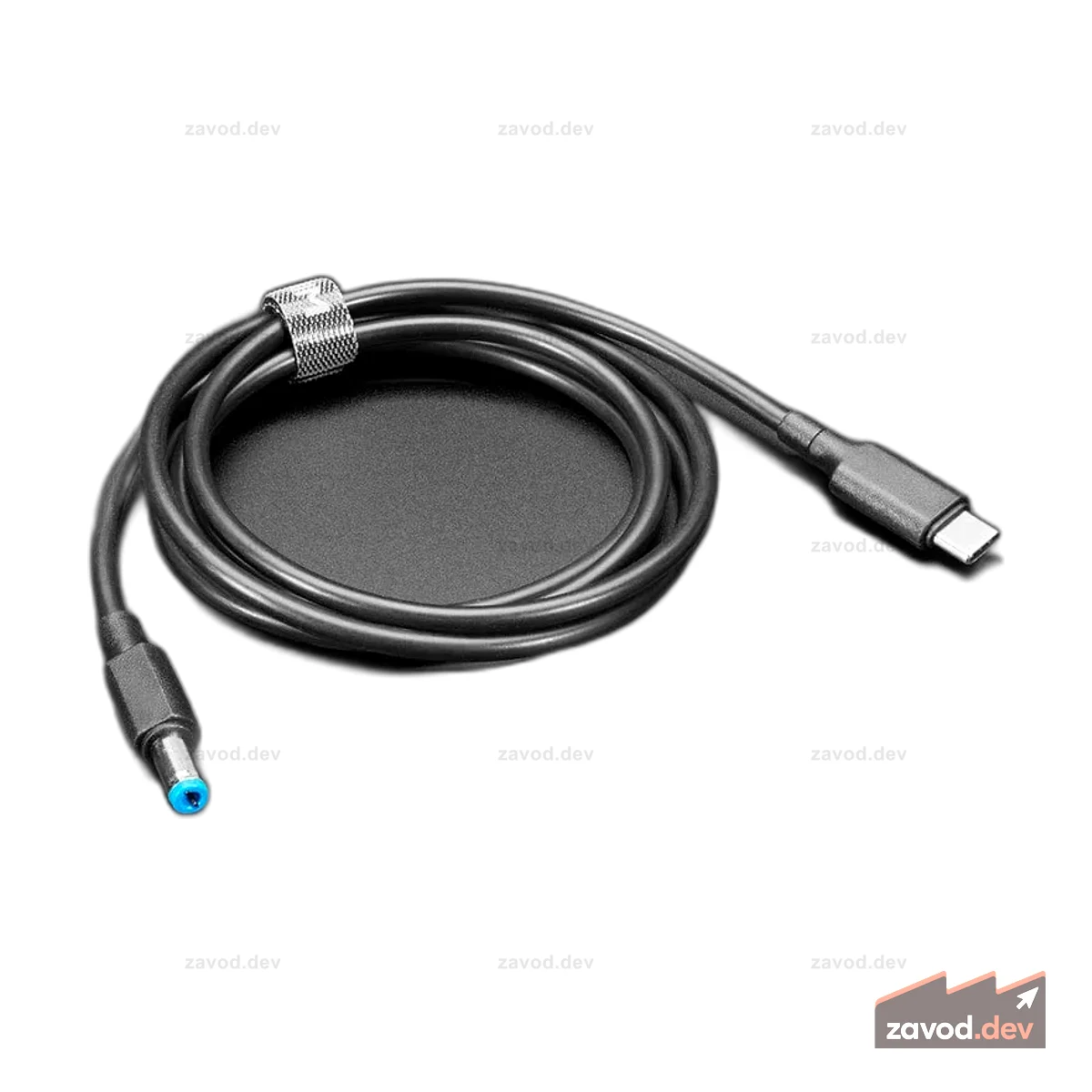 Кабель USB-C 3.1 PD с цилиндрическим разъемом 5,5 мм — 5 В, 5 А, 1,2 м, с E-Mark