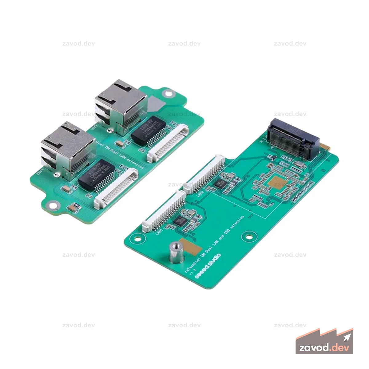 reTerminal DM Dual LAN и расширение SSD — два порта 1 Gigabit Ethernet, один разъем NVMe SSD (SSD не входит в комплект)