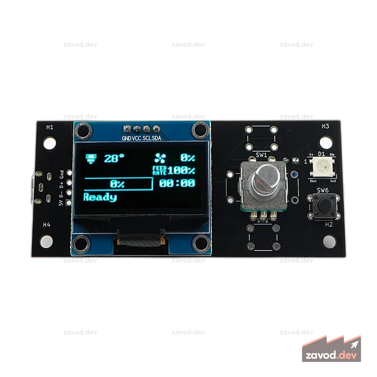 FYSETC Voron V0 1,3-дюймовый OLED-дисплей, умный дисплей для Raspberry Pi 3 B + Voron V0, аксессуары для 3D-принтеров