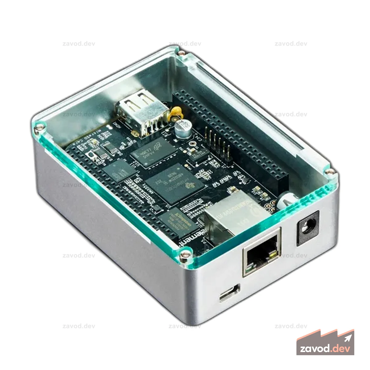Anidees BeagleBoneBlack — серебристый алюминий с хрустальной верхней частью