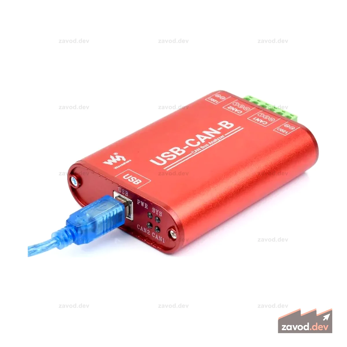 Адаптер Waveshare USB-CAN с двухканальным CAN-анализатором
