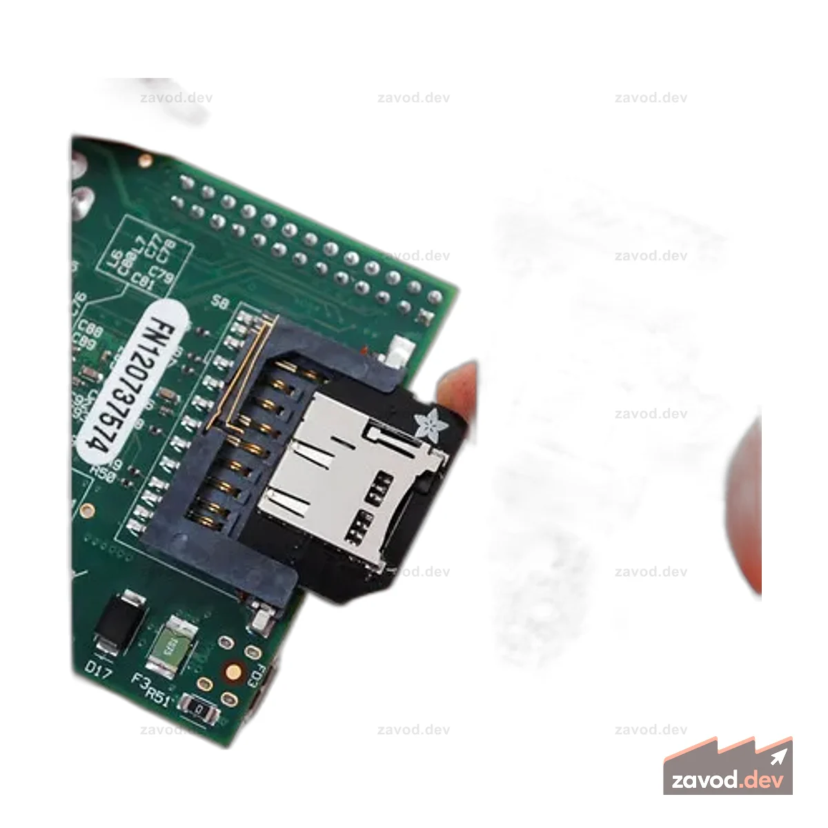 Низкопрофильный адаптер для карт памяти microSD для Raspberry Pi