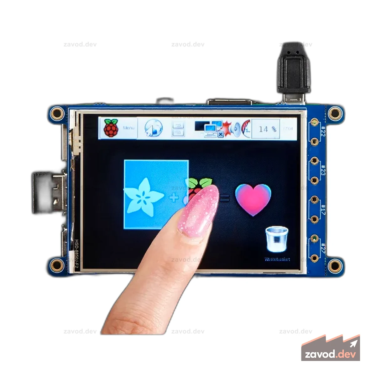 PiTFT Plus 320x240 3,2 TFT + резистивный сенсорный экран