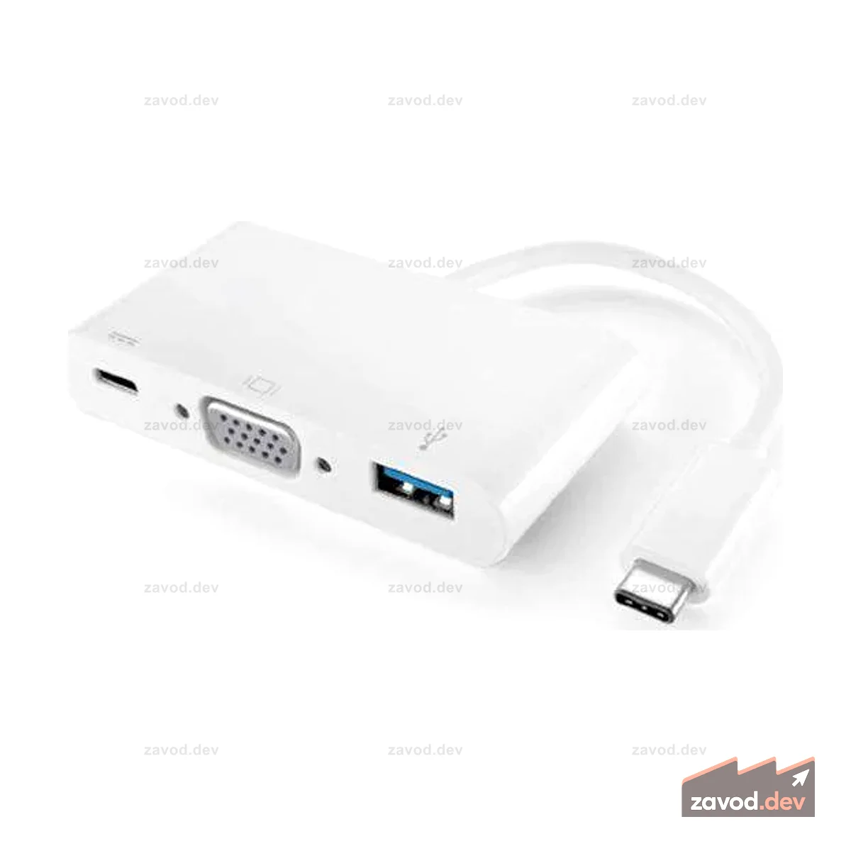 USB C-MALE TO VGA-F +USB3F+C-F