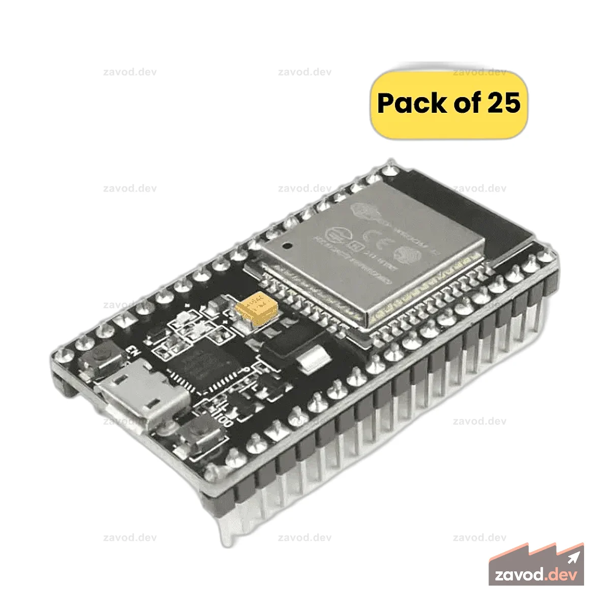 ESP32 (38-контактный) Wi-Fi + Bluetooth Макетная плата NodeMCU-32 (25 шт. в упаковке)