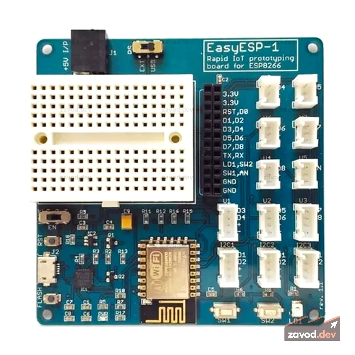 EasyESP-1: Плата экспериментатора ESP8266 для начинающих.