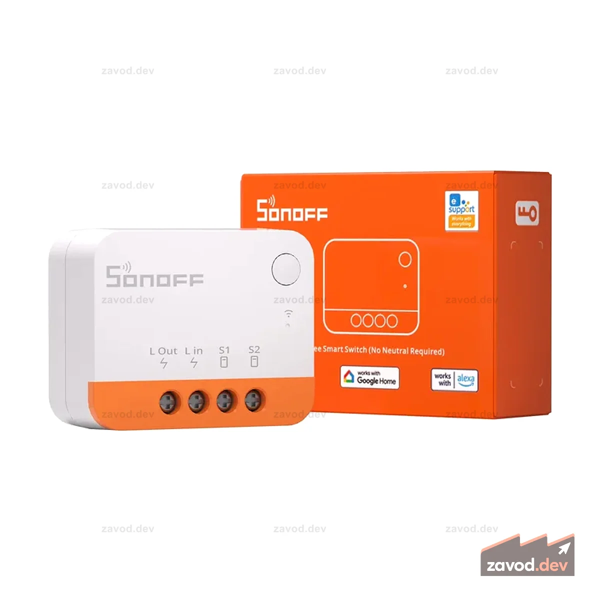 Интеллектуальное реле Sonoff Zigbee (без нейтрали)