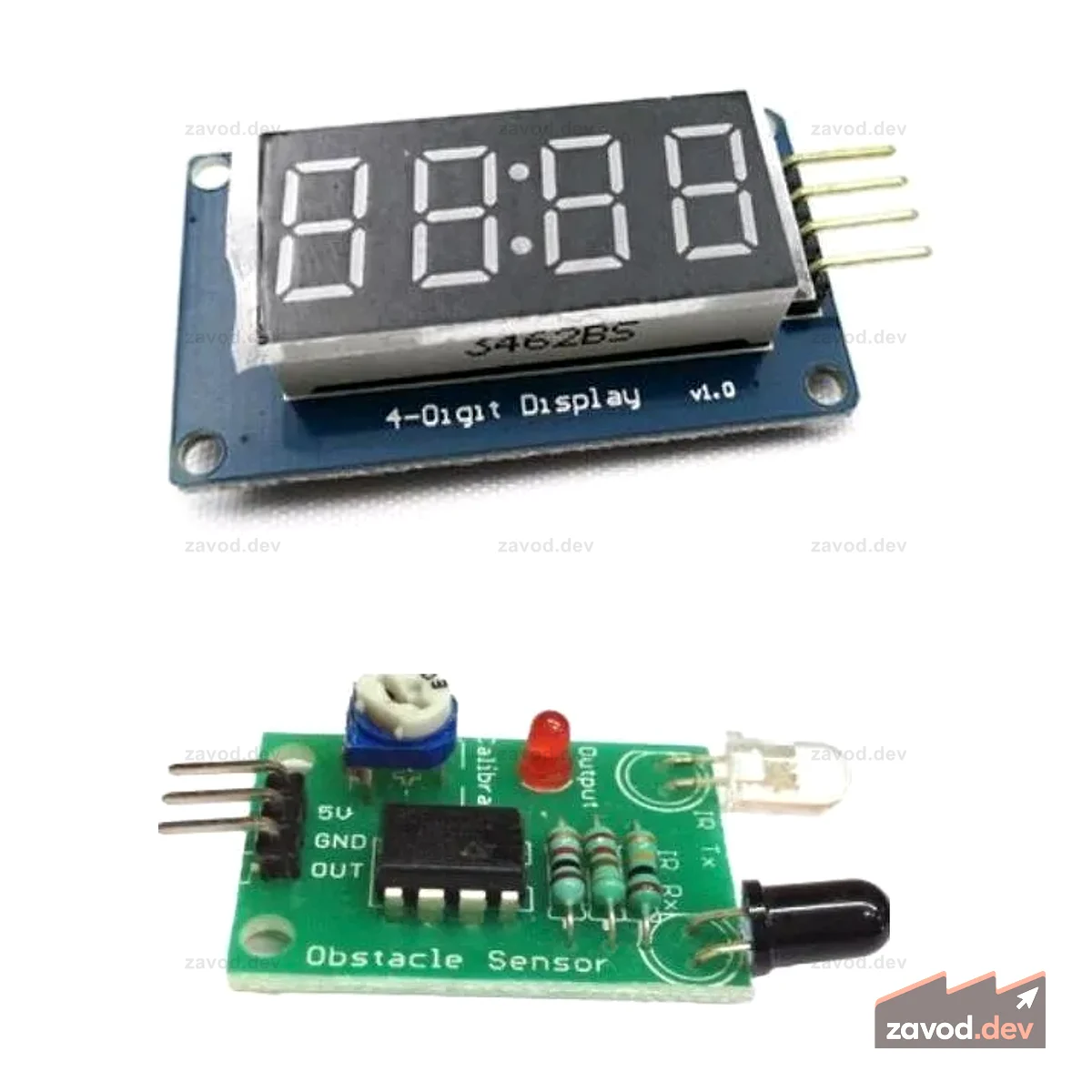 TM1637 4-значный дисплей + ИК-датчик приближения