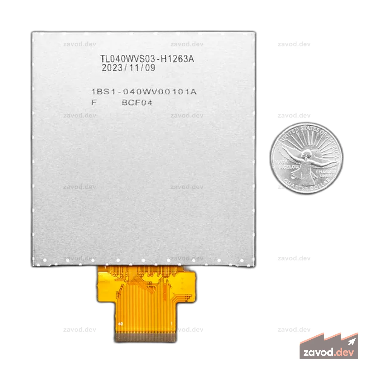 Квадратный RGB TTL TFT-дисплей — 4 дюйма, 480 x 480, без сенсорного экрана TL040WVS03