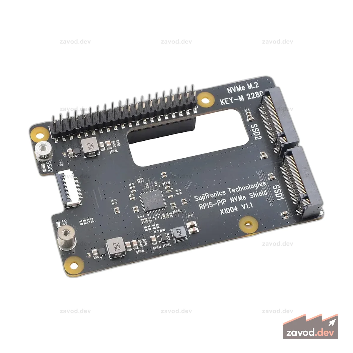 Надстройка SupTronics X1004 Dual NVMe для Raspberry Pi 5
